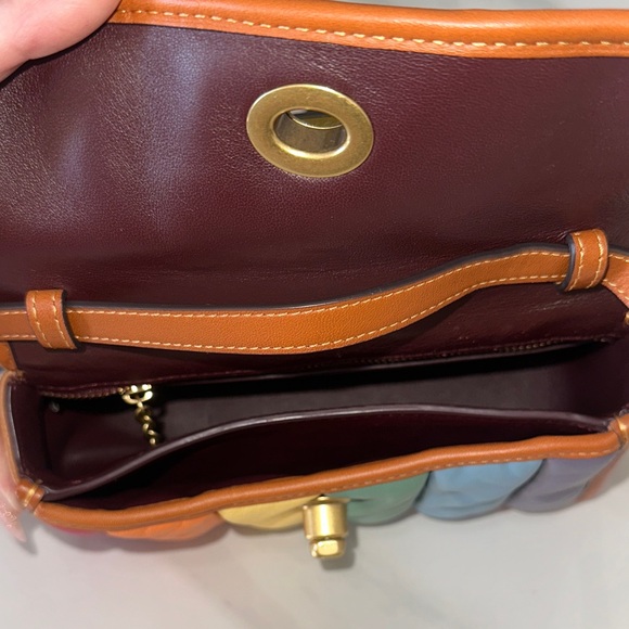 Coach Rainbow Quilted Leather Turnlock Shoulder Bag 20 (2021 Pride) - Picture 6 of 11